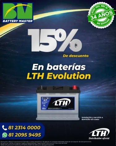 15% de descuento en baterías LTH Evolution